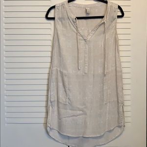 Prana cream tunic, S, with pockets